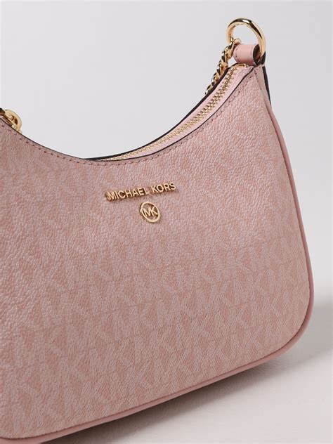 michael kors long strap shoulder bag pink|Michael Kors black shoulder handbags.